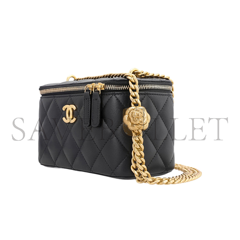 Ch**el 23s camellia vanity case with chain ap3301 (16*9*8cm)